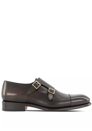 Santoni monk strap shoes - Brown