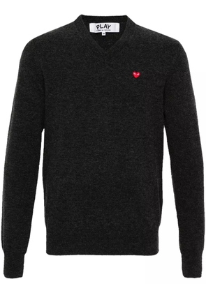 Comme Des Garçons Play heart-patch wool jumper - Grey
