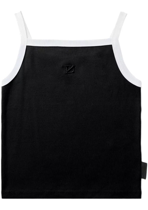 izzue logo-embroidered tank top - Black