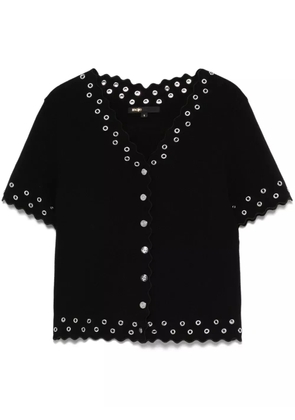 Maje eyelet-embellished shirt - Black