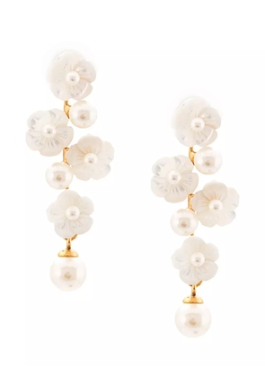 Jennifer Behr Calissa drop earrings - White