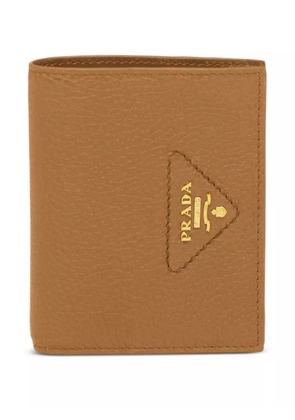 Prada small triangle-logo wallet - Brown