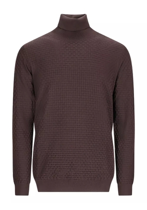 GOES BOTANICAL woven-knit turtleneck sweater - Brown