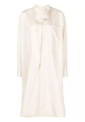 LEMAIRE band-collar cotton shirtdress - Neutrals