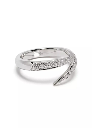 Shaun Leane 18kt white gold diamond Single Interlock ring - Silver