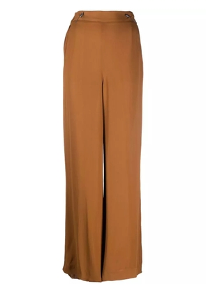 Fabiana Filippi double-breasted detail trousers - Brown
