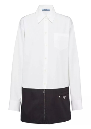 Prada two-tone panelled shirtdress - White