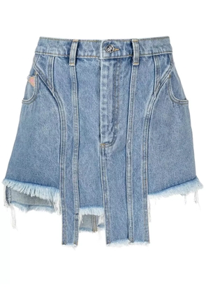 Natasha Zinko asymmetric denim mini skirt - Blue