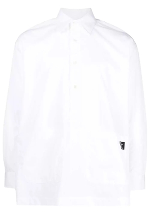 The Power For The People logo-patch detail shirt - White