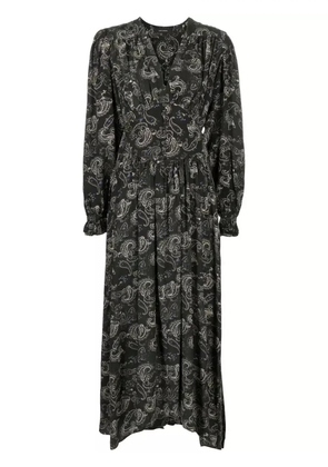 ISABEL MARANT Myrala paisley-print midi-length dress - Black