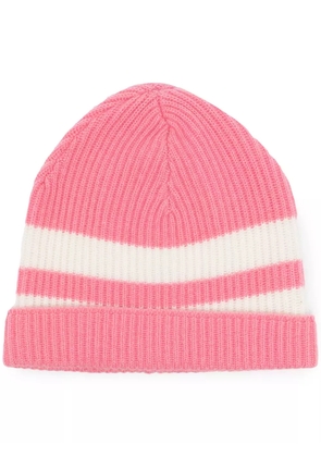 Cashmere In Love Bia cashmere-striped beanie - Pink