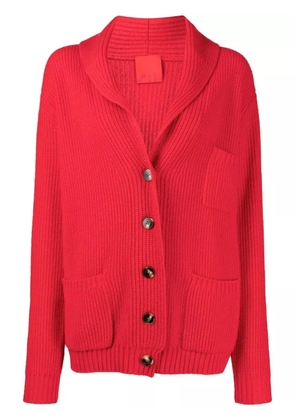 Cashmere In Love ribbed-knit buttoned cardigan - Red