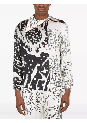 Honey Fucking Dijon abstract-print shirt - White