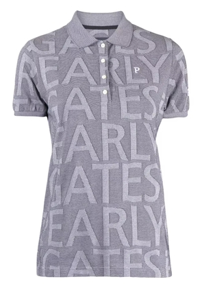 PEARLY GATES logo-jacquard polo shirt - Black