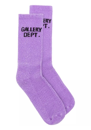 GALLERY DEPT. Clean logo intarsia-knit socks - Purple