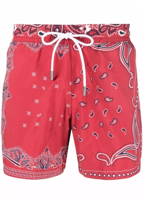 ETRO bandana-print swim shorts - Red
