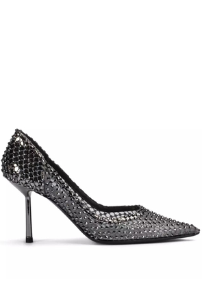 Le Silla Gilda 80mm crystal-embellished pumps - Black