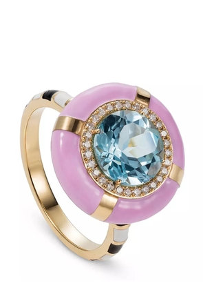 Nevernot 18kt yellow gold Show N Tell topaz ring