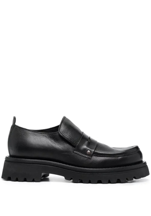 Moma Mocassino penny-slot leather loafers - Black