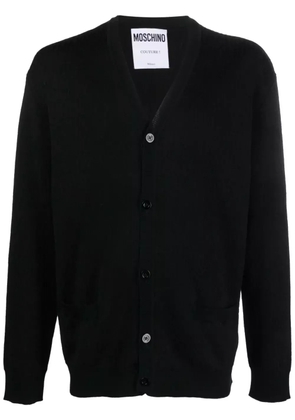 Moschino button-up virgin wool cardigan - Black
