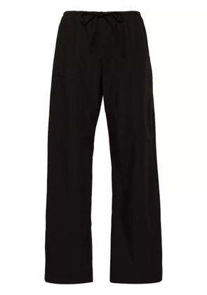 Matteau drawstring-waist organic cotton trousers - Black