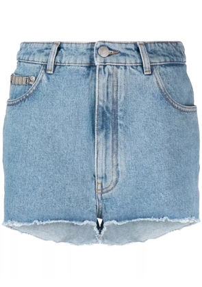 GCDS high-waisted denim shorts - Blue