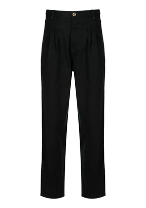 Amapô pleat-detail cotton trousers - Black
