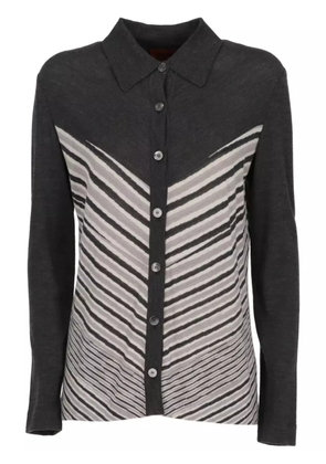 Missoni Pre-Owned 2000s striped buttoned jumper - Grey