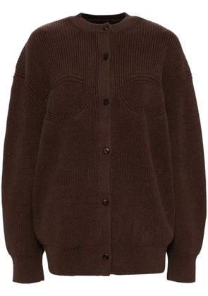 JNBY collarless cardigan - Brown