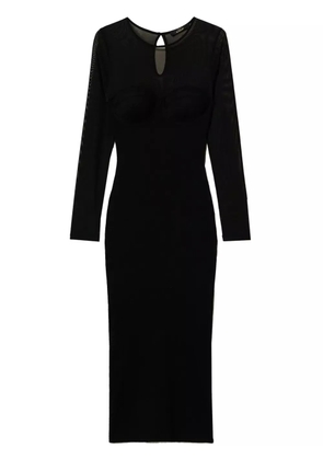 TWINSET tulle midi dress - Black