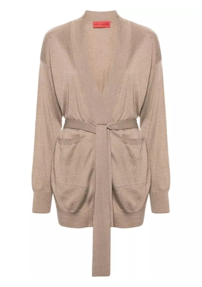 Wild Cashmere Scarlet open-front belted cardigan - Neutrals