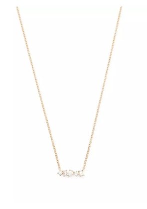 Ef Collection 14kt yellow gold mini diamond bar necklace
