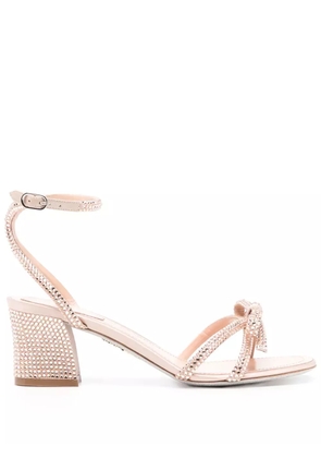 René Caovilla crystal embellishment sandals - Neutrals