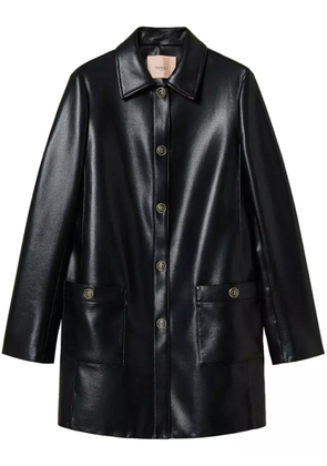 TWINSET logo-buttons trench coat - Black