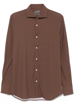 Dell'oglio graphic print shirt - Brown