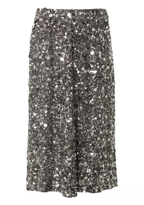P.A.R.O.S.H. sequin-emebellished midi skirt - Silver