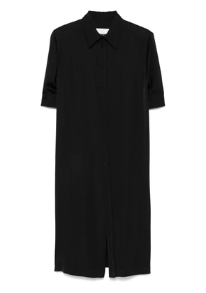 Jil Sander satin midi shirt dress - Black
