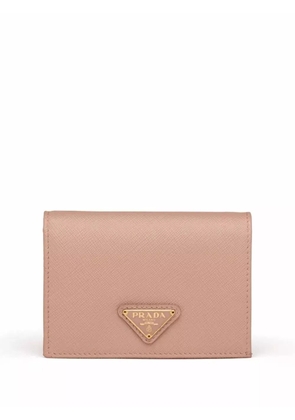 Prada logo-plaque small wallet - Pink