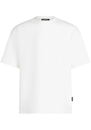 Karl Lagerfeld letters stitch t-shirt - White