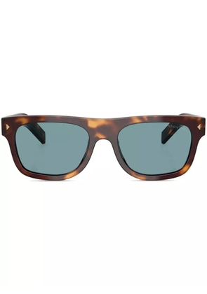 Prada Eyewear logo-plaque sunglasses - Brown