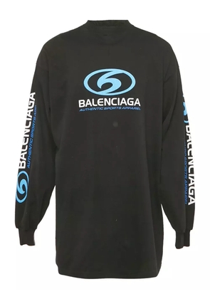 Balenciaga Pre-Owned logo-print long-sleeve sweatshirt - Black