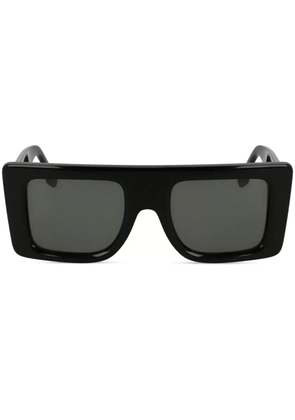 Victoria Beckham Eyewear logo-plaque square frame sunglasses - Black