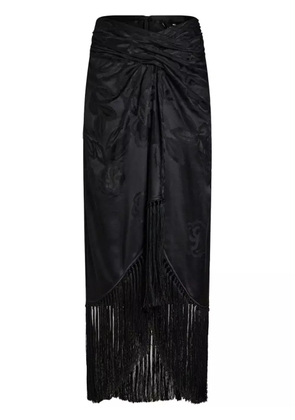 ETRO fringed jacquard maxi skirt - Black