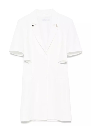 Patrizia Pepe cut-out detailed mini dres - White