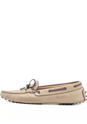 Tod's Vintage pre-owned leather loafer shoes - Neutrals