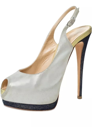 Giuseppe Zanotti 140mm platform slingback sandals - Grey