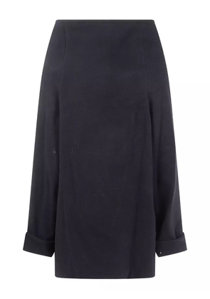 Y's asymmetric-fastening single-bresated coat - Black