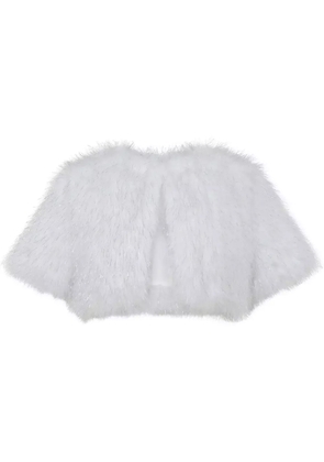 Unreal Fur cropped jacket - White