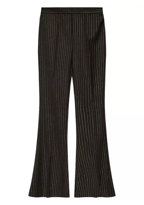 Gestuz pinstriped flared trousers - Black