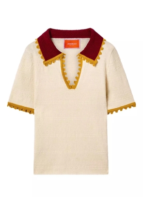 La DoubleJ cotton-cashmere knitted top - White